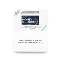 "How to Money Like a Millionaire" Course Gift Voucher (Physical Version - Blue)